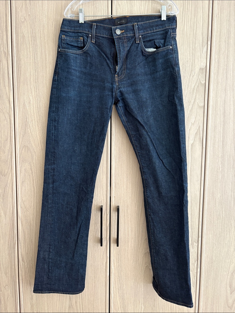 DSTLD Men's Dark Indigo Straight Jeans